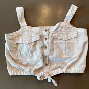 We The Free Womens Palm Desert Denim Crop Top